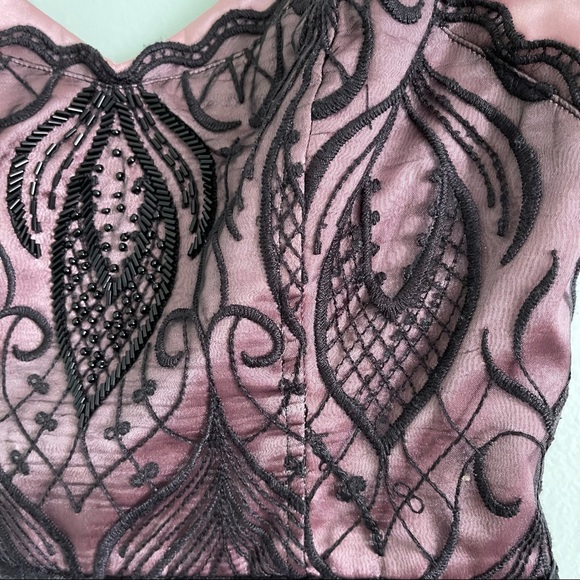 Lace Beaded bebe Mini Dress - Picture 3 of 16